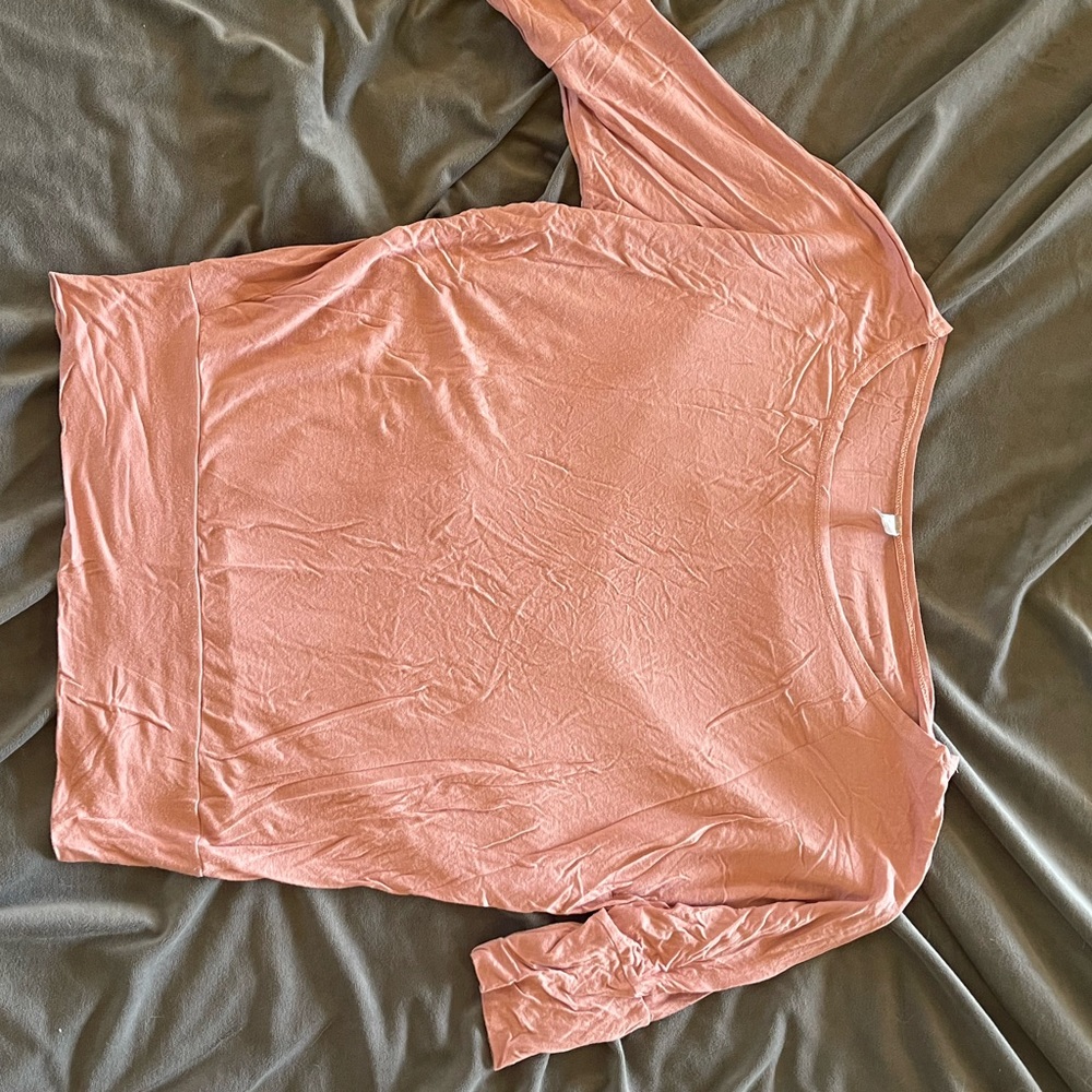 Pink dolman sleeved blouse